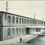 L'edificio della Filatura Nuova e il canale che attraversava la fabbrica_fonte: Archivio privato famiglia Amman - Ello (Lecco)